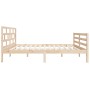Small solid wood double bed frame 120x190 cm by vidaXL, Beds and slatted bases - Ref: Foro24-3101253, Price: 124,76 €, Discou...