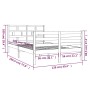 Small solid wood double bed frame 120x190 cm by vidaXL, Beds and slatted bases - Ref: Foro24-3101253, Price: 124,76 €, Discou...