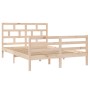 Estructura de cama de madera maciza de pino 140x200 cm de vidaXL, Camas y somieres - Ref: Foro24-3101283, Precio: 129,24 €, D...