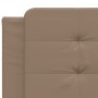 Cama con colchón cuero sintético capuchino 200x200 cm