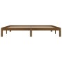 Honey brown solid pine wood bed frame 200x200 cm by vidaXL, Beds and slatted bases - Ref: Foro24-810388, Price: 126,71 €, Dis...