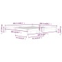 Honey brown solid pine wood bed frame 200x200 cm by vidaXL, Beds and slatted bases - Ref: Foro24-810388, Price: 126,71 €, Dis...