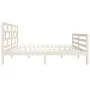 Weißer Doppelbettrahmen aus Massivholz, 135 x 190 cm von vidaXL, Betten und Lattenroste - Ref: Foro24-3101259, Preis: 146,69 ...