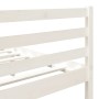 White solid wood double bed frame 135x190 cm by vidaXL, Beds and slatted bases - Ref: Foro24-3101259, Price: 153,11 €, Discou...