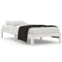 Estructura de cama madera maciza de pino blanco 90x200 cm de vidaXL, Camas y somieres - Ref: Foro24-810351, Precio: 78,35 €, ...