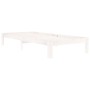 Estructura de cama madera maciza de pino blanco 90x200 cm de vidaXL, Camas y somieres - Ref: Foro24-810351, Precio: 78,35 €, ...