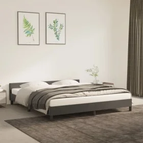Dark gray velvet bed frame with headboard 180x200 cm by vidaXL, Beds and slatted bases - Ref: Foro24-347586, Price: 128,70 €,...