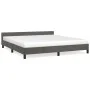 Bettgestell mit dunkelgrauem Samtkopfteil 180x200 cm von vidaXL, Betten und Lattenroste - Ref: Foro24-347586, Preis: 128,99 €...
