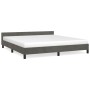 Dark gray velvet bed frame with headboard 180x200 cm by vidaXL, Beds and slatted bases - Ref: Foro24-347586, Price: 130,67 €,...