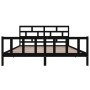 Solid black pine wood bed frame 200x200 cm by vidaXL, Beds and slatted bases - Ref: Foro24-3101372, Price: 220,32 €, Discount: %