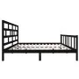 Estructura de cama de madera maciza de pino negro 200x200 cm de vidaXL, Camas y somieres - Ref: Foro24-3101372, Precio: 217,5...