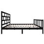 Solid black pine wood bed frame 200x200 cm by vidaXL, Beds and slatted bases - Ref: Foro24-3101372, Price: 220,32 €, Discount: %