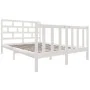 Solid white pine wood bed frame 120x190 cm by vidaXL, Beds and slatted bases - Ref: Foro24-3101319, Price: 138,55 €, Discount: %