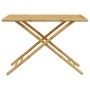 Juego de bistró plegable con cojines 5 pzas bambú blanco crema