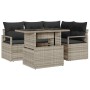 Conjunto de sofá de jardín 5 pcs Gris claro 100 x 55 x 73 cm