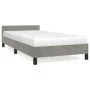 Light gray velvet bed frame with headboard 100x200cm by vidaXL, Beds and slatted bases - Ref: Foro24-347555, Price: 88,86 €, ...
