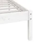 White solid pine wood bed frame 140x200 cm by vidaXL, Beds and slatted bases - Ref: Foro24-3101024, Price: 141,64 €, Discount: %
