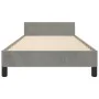 Light gray velvet bed frame with headboard 100x200cm by vidaXL, Beds and slatted bases - Ref: Foro24-347555, Price: 88,86 €, ...