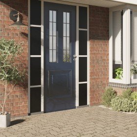 Láminas de ventana esmerilada 3 uds PVC negro