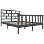 Solid gray pine wood bed frame 150x200 cm by vidaXL, Beds and slatted bases - Ref: Foro24-3101355, Price: 160,07 €, Discount: %