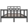 Solid gray pine wood bed frame 150x200 cm by vidaXL, Beds and slatted bases - Ref: Foro24-3101355, Price: 160,07 €, Discount: %