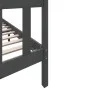 Solid gray pine wood bed frame 150x200 cm by vidaXL, Beds and slatted bases - Ref: Foro24-3101355, Price: 160,07 €, Discount: %