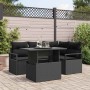 Conjunto de sofá de jardín Manual 5 pcs Negro 100 x 55 x 73 cm