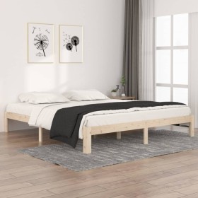 Estructura de cama madera maciza 180x200 cm de vidaXL, Camas y somieres - Ref: Foro24-810380, Precio: 119,10 €, Descuento: %