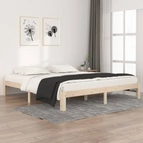 Solid wood bed frame 180x200 cm by vidaXL, Beds and slatted bases - Ref: Foro24-810380, Price: 108,71 €, Discount: %