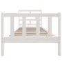 Solid white pine wood bed frame 90x190 cm by vidaXL, Beds and slatted bases - Ref: Foro24-3101314, Price: 105,79 €, Discount: %