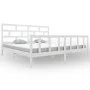 Estructura de cama madera maciza de pino blanco 200x200 cm de vidaXL, Camas y somieres - Ref: Foro24-3101369, Precio: 167,37 ...