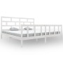 Solid white pine wood bed frame 200x200 cm by vidaXL, Beds and slatted bases - Ref: Foro24-3101369, Price: 169,67 €, Discount: %