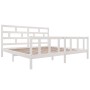 Solid white pine wood bed frame 200x200 cm by vidaXL, Beds and slatted bases - Ref: Foro24-3101369, Price: 169,67 €, Discount: %