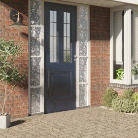 Láminas de ventana esmerilada 4 uds PVC patrón de flor