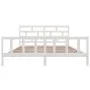 Estructura de cama madera maciza de pino blanco 200x200 cm de vidaXL, Camas y somieres - Ref: Foro24-3101369, Precio: 167,37 ...