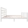Solid white pine wood bed frame 200x200 cm by vidaXL, Beds and slatted bases - Ref: Foro24-3101369, Price: 169,67 €, Discount: %