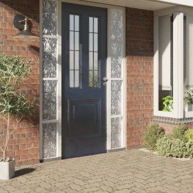 Láminas de ventana esmerilada 2 uds PVC patrón de flor