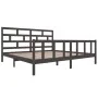 Estructura de cama de madera maciza de pino gris 200x200 cm de vidaXL, Camas y somieres - Ref: Foro24-3101370, Precio: 182,06...