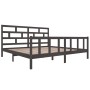 Solid gray pine wood bed frame 200x200 cm by vidaXL, Beds and slatted bases - Ref: Foro24-3101370, Price: 184,42 €, Discount: %