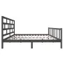 Estructura de cama de madera maciza de pino gris 200x200 cm de vidaXL, Camas y somieres - Ref: Foro24-3101370, Precio: 182,06...