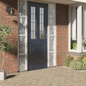 Láminas de ventana esmerilada 4 uds PVC patrón de flor