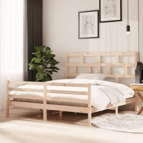 Bettgestell aus Massivholz 180x200 cm von vidaXL, Betten und Lattenroste - Ref: Foro24-3101298, Preis: 159,96 €, Rabatt: %