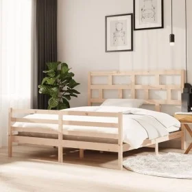 Estructura de cama madera maciza 180x200 cm de vidaXL, Camas y somieres - Ref: Foro24-3101298, Precio: 157,74 €, Descuento: %