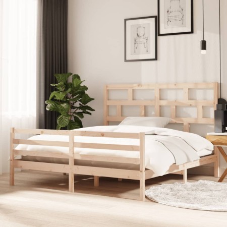 Estructura de cama madera maciza 180x200 cm de vidaXL, Camas y somieres - Ref: Foro24-3101298, Precio: 159,87 €