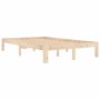 Solid pine wood bed frame 120x200 cm by vidaXL, Beds and slatted bases - Ref: Foro24-810360, Price: 87,28 €, Discount: %
