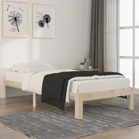 Bettgestell aus massivem Kiefernholz, 90 x 200 cm von vidaXL, Betten und Lattenroste - Ref: Foro24-810350, Preis: 65,91 €, Ra...