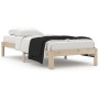 Estructura de cama de madera maciza de pino 90x200 cm de vidaXL, Camas y somieres - Ref: Foro24-810350, Precio: 66,68 €, Desc...