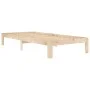 Solid pine wood bed frame 90x200 cm by vidaXL, Beds and slatted bases - Ref: Foro24-810350, Price: 65,91 €, Discount: %