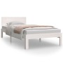 Solid white pine wood bed frame 90x200 cm by vidaXL, Beds and slatted bases - Ref: Foro24-810481, Price: 94,32 €, Discount: %