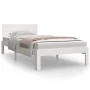 Solid white pine wood bed frame 90x200 cm by vidaXL, Beds and slatted bases - Ref: Foro24-810481, Price: 93,11 €, Discount: %